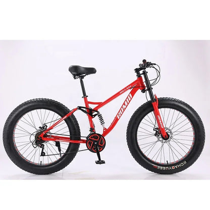 Customized Adult Mountain Cruiser – Affordable Wholesale Fat Tire Full Suspension Mountain Bike for Off-Road Adventures