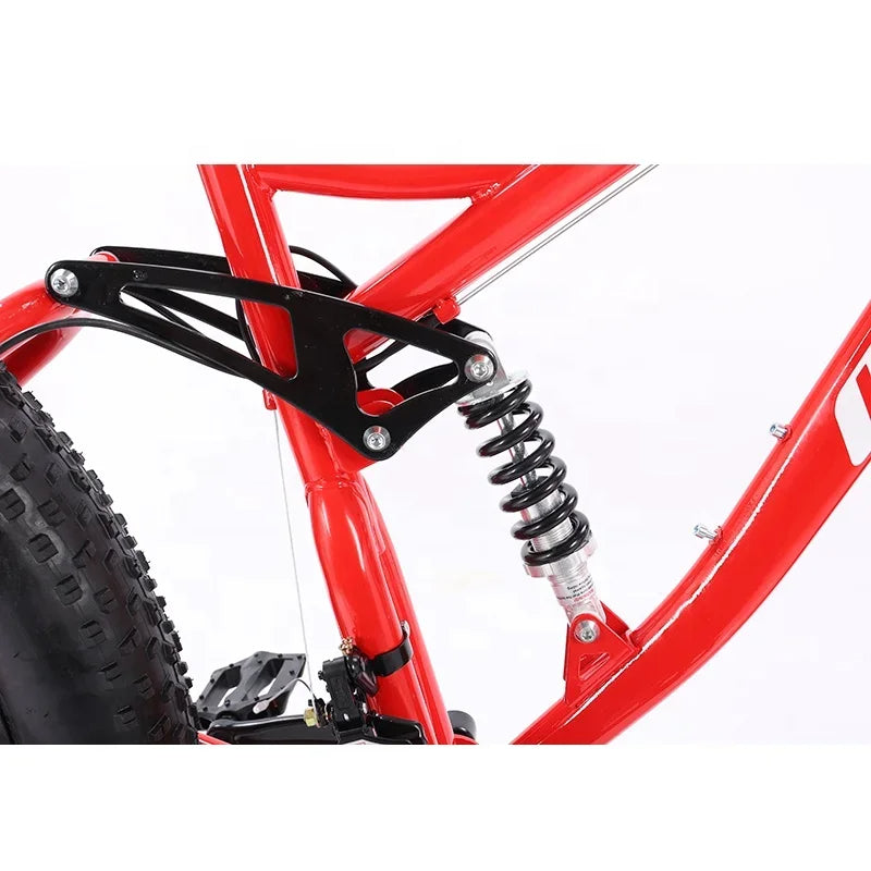 Customized Adult Mountain Cruiser – Affordable Wholesale Fat Tire Full Suspension Mountain Bike for Off-Road Adventures